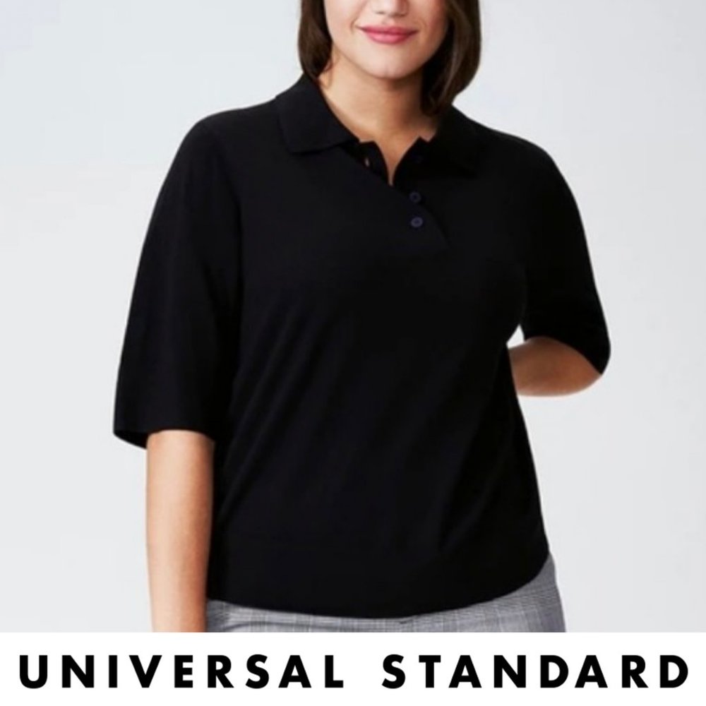 Addison Sweater Polo in Black (S)